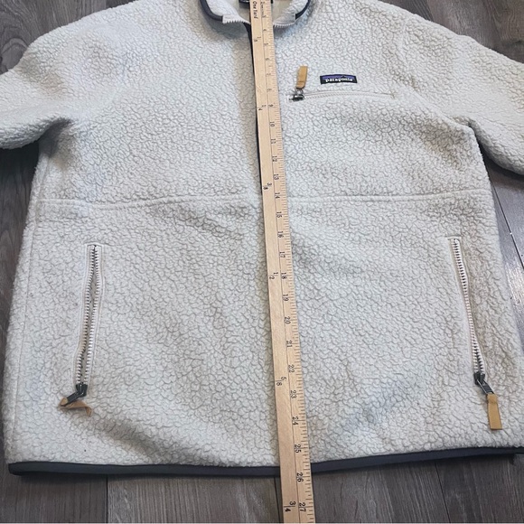 Patagonia Retro-X Teddy Sherpa Off White Thermal 1/4 Zip Size L - Picture 6 of 8